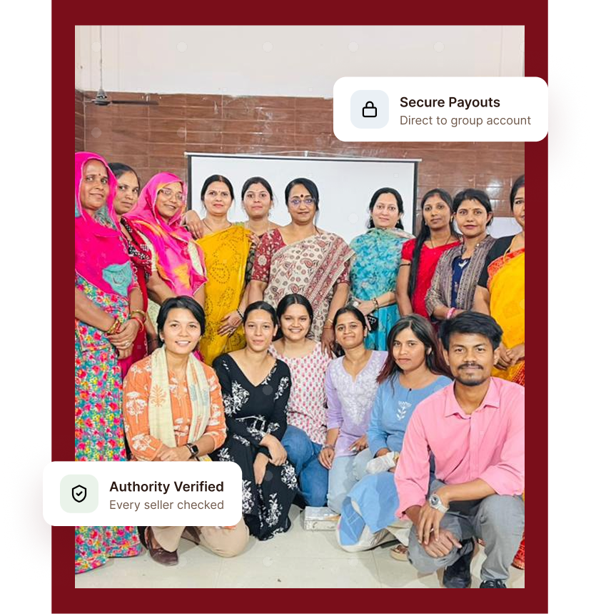 Rural women artisans creating handicrafts